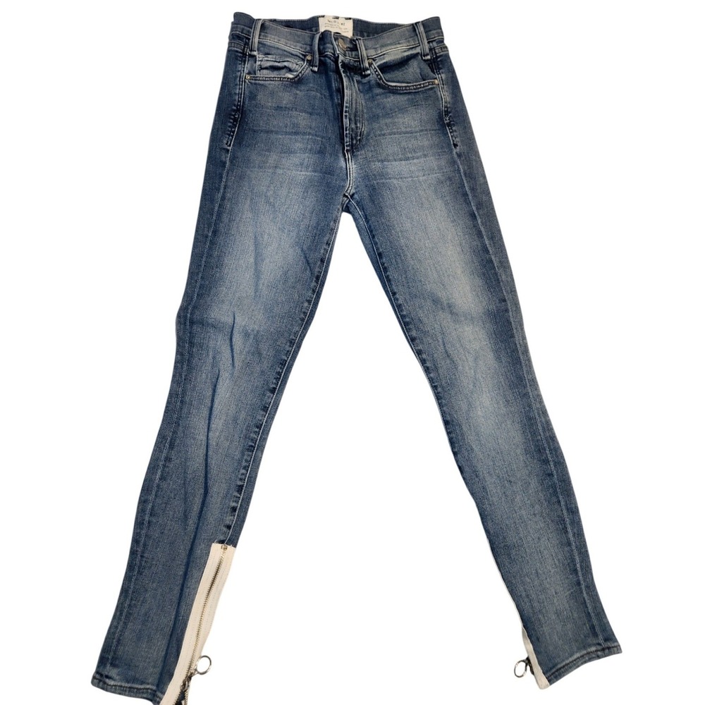 McGuire Denim Skinny Jeans Medium‎ Wash Ankle Zipper O-Ring Size 24 Style 185E